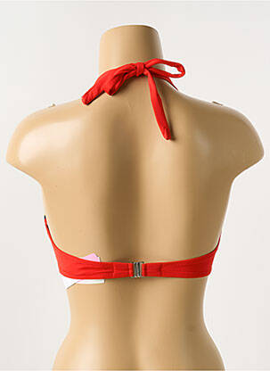 Haut de maillot de bain stretch haut soutien-gorge emboitant rouge ANTIGEL femme