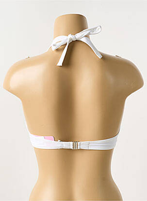 Haut de maillot de bain stretch haut triangles blanc ANTIGEL femme