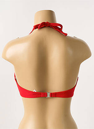 Haut de maillot de bain stretch haut triangles rouge ANTIGEL femme
