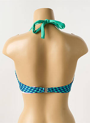 Haut de maillot de bain stretch haut triangles vert ANTIGEL femme
