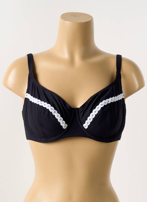 Haut de maillot de bain stretch haut soutien-gorge emboitant noir ANTIGEL femme