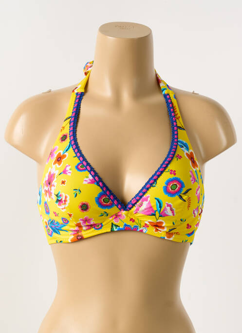Haut de maillot de bain jaune ANTIGEL pour femme