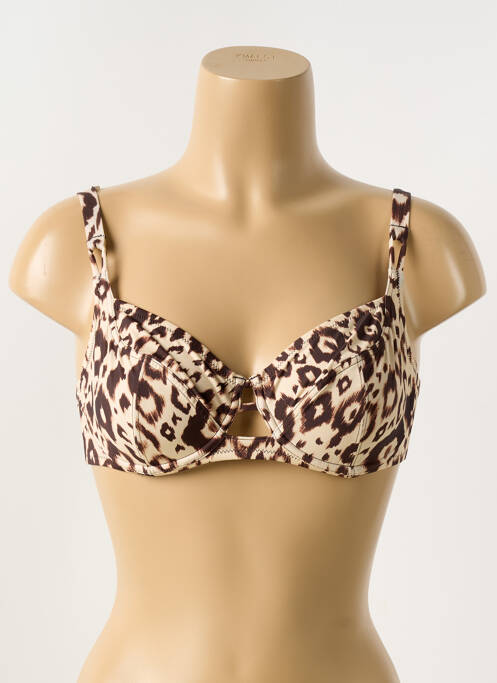 Haut de maillot de bain marron ANTIGEL pour femme