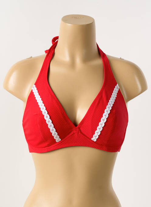 Haut de maillot de bain rouge ANTIGEL pour femme