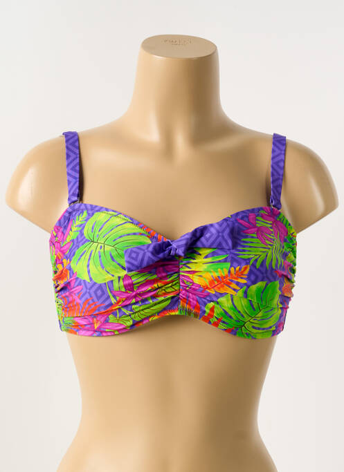 Haut de maillot de bain violet ANTIGEL pour femme