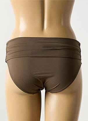 Bas de maillot de bain tissage satiné culotte marron AUBADE femme