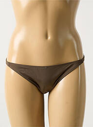 Bas de maillot de bain effet matière satinée culotte marron AUBADE femme