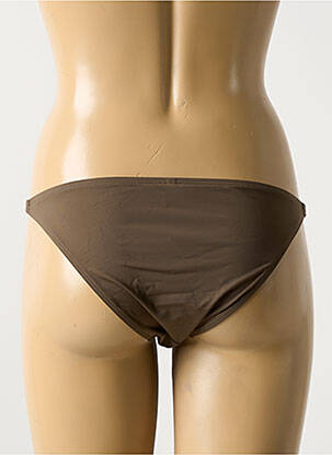 Bas de maillot de bain effet matière satinée culotte marron AUBADE femme