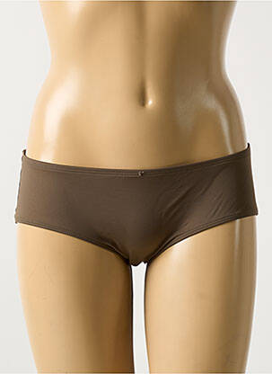 Bas de maillot de bain tissage satiné culotte marron AUBADE femme