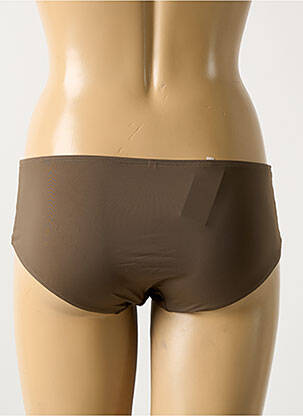 Bas de maillot de bain tissage satiné culotte marron AUBADE femme