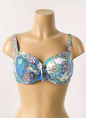 Haut de maillot de bain haut soutien-gorge moulé haut soutien-gorge moulé bleu ANTIGEL femme