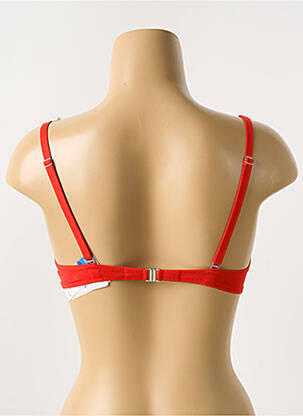 Haut de maillot de bain stretch haut soutien-gorge moulé rouge ANTIGEL femme