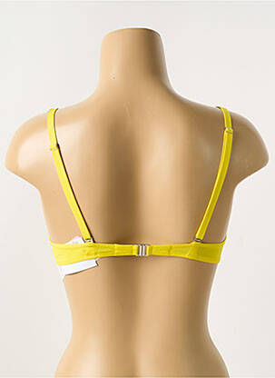 Haut de maillot de bain stretch haut soutien-gorge moulé jaune ANTIGEL femme