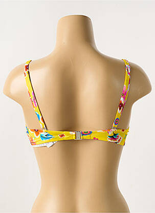 Haut de maillot de bain stretch haut soutien-gorge emboitant jaune ANTIGEL femme