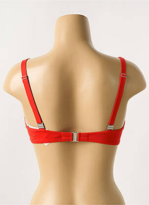 Haut de maillot de bain stretch haut soutien-gorge emboitant rouge ANTIGEL femme