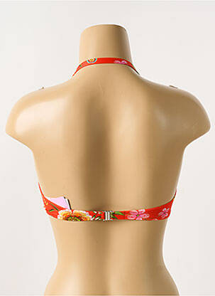 Haut de maillot de bain stretch haut soutien-gorge balconnet rouge ANTIGEL femme