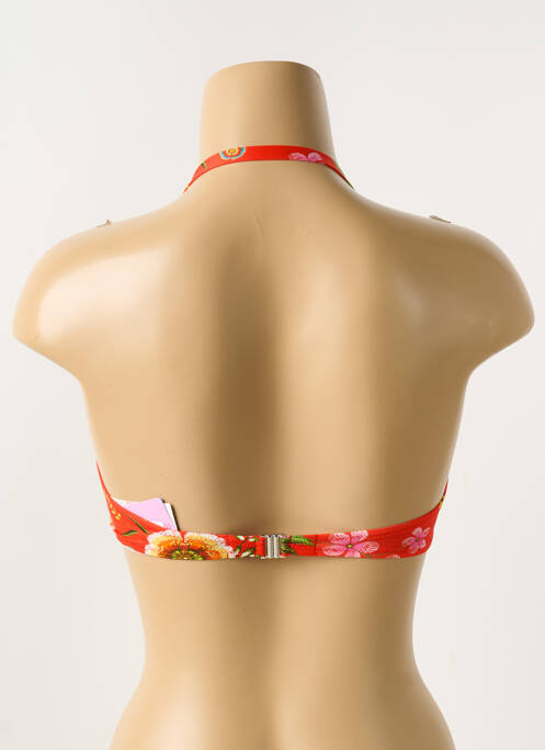 Haut de maillot de bain stretch haut soutien-gorge balconnet rouge ANTIGEL femme