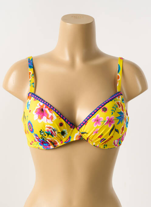 Haut de maillot de bain jaune ANTIGEL pour femme