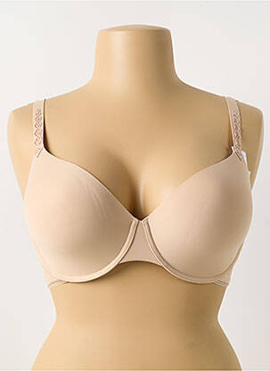 Soutien-gorge effet matière satinée haut soutien-gorge moulé chair SIMONE PERELE femme