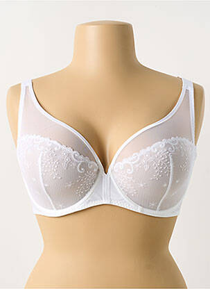 Soutien-gorge légère et transparente haut soutien-gorge emboitant blanc SIMONE PERELE femme
