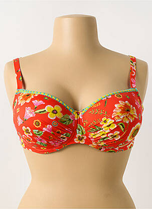 Haut de maillot de bain orange ANTIGEL pour femme