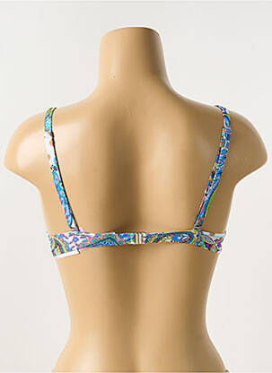 Haut de maillot de bain stretch haut soutien-gorge push-up bleu ANTIGEL femme