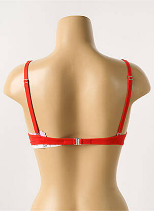 Haut de maillot de bain stretch haut soutien-gorge push-up rouge ANTIGEL femme