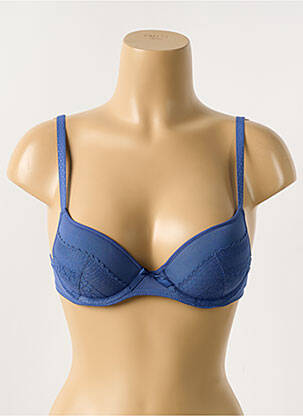 Soutien-gorge effet matière satinée haut soutien-gorge push-up bleu PASSIONATA femme