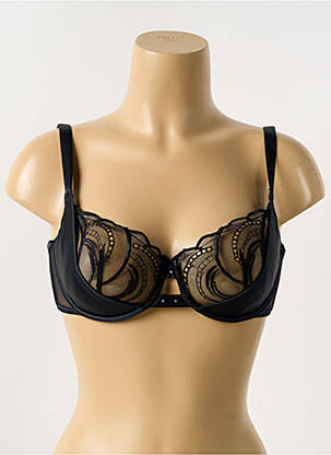 Soutien-gorge broderie haut soutien-gorge emboitant noir IMPLICITE femme