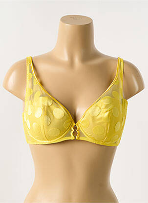 Soutien-gorge légère et transparente haut soutien-gorge moulé jaune IMPLICITE femme