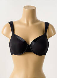 Soutien-gorge effet matière satinée haut soutien-gorge moulé noir IMPLICITE femme