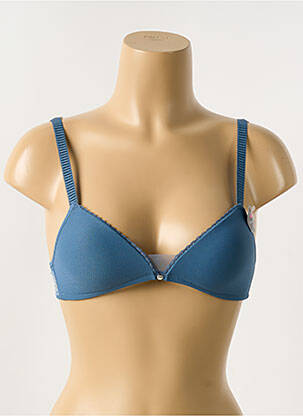 Soutien-gorge effet matière satinée haut soutien-gorge moulé bleu PASSIONATA femme