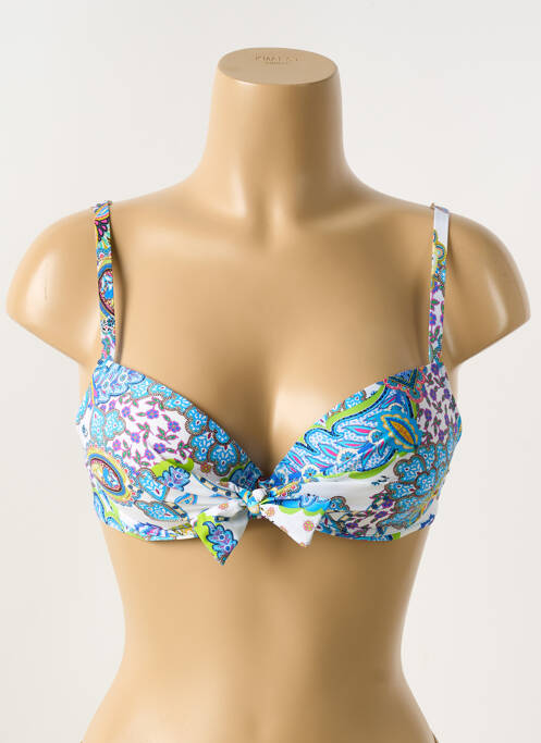 Haut de maillot de bain bleu ANTIGEL pour femme