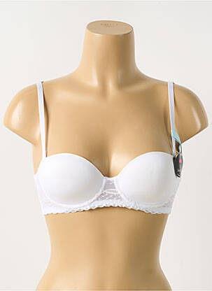 Soutien-gorge effet matière satinée haut soutien-gorge balconnet blanc PASSIONATA femme