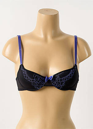 Soutien-gorge effet matière satinée haut soutien-gorge moulé noir PASSIONATA femme