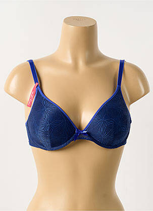 Soutien-gorge effet matière satinée haut soutien-gorge emboitant bleu PASSIONATA femme