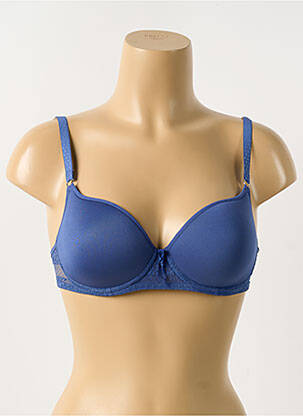 Soutien-gorge effet matière satinée haut soutien-gorge moulé bleu PASSIONATA femme