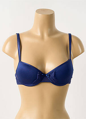 Soutien-gorge effet matière satinée haut soutien-gorge moulé bleu PASSIONATA femme