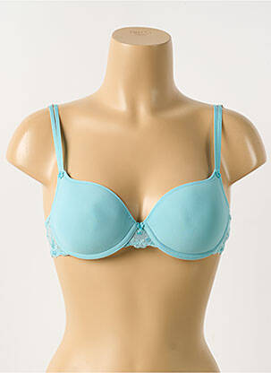 Soutien-gorge effet matière satinée haut soutien-gorge moulé bleu PASSIONATA femme