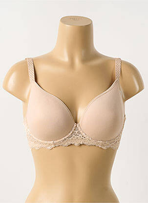 Soutien-gorge effet matière satinée haut soutien-gorge moulé chair SIMONE PERELE femme