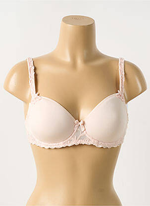 Soutien-gorge effet matière satinée haut soutien-gorge moulé rose SIMONE PERELE femme
