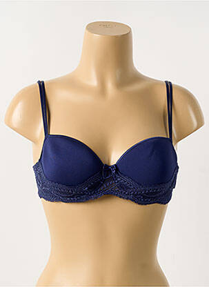 Soutien-gorge effet matière satinée haut soutien-gorge moulé bleu SIMONE PERELE femme