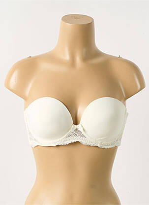 Soutien-gorge broderie haut soutien-gorge moulé beige SIMONE PERELE femme