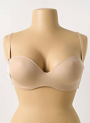 Soutien-gorge effet matière satinée haut soutien-gorge moulé chair SIMONE PERELE femme