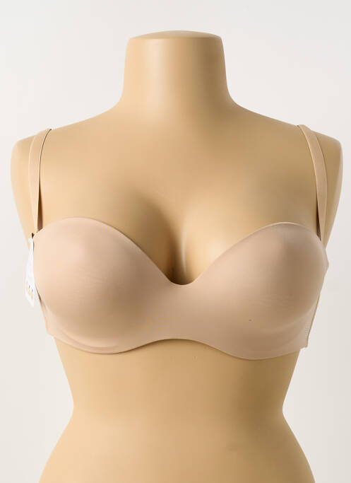Soutien-gorge effet matière satinée haut soutien-gorge moulé chair SIMONE PERELE femme