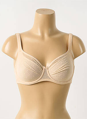 Soutien-gorge légère et transparente haut soutien-gorge emboitant beige GEMMA DE LOU femme