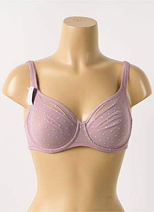Soutien-gorge légère et transparente haut soutien-gorge emboitant violet GEMMA DE LOU femme