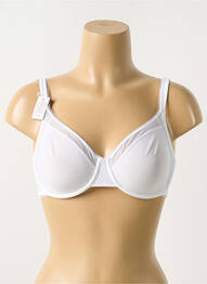 Soutien-gorge tissage tulle haut soutien-gorge emboitant blanc GEMMA femme