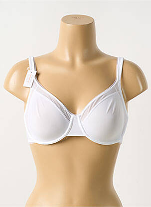 Soutien-gorge tissage tulle haut soutien-gorge emboitant blanc GEMMA femme