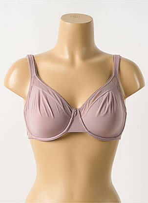 Soutien-gorge tissage tulle haut soutien-gorge emboitant violet GEMMA femme